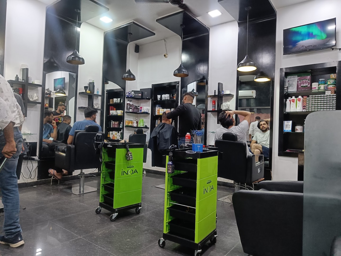 At the salon